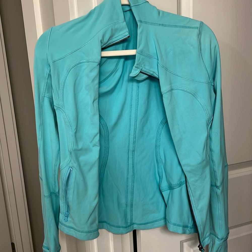 turquoise lululemon define jacket